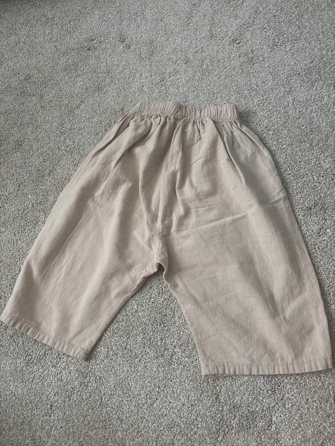 Kids' Blue Shirt & Beige Linen Shorts Set - photo 5