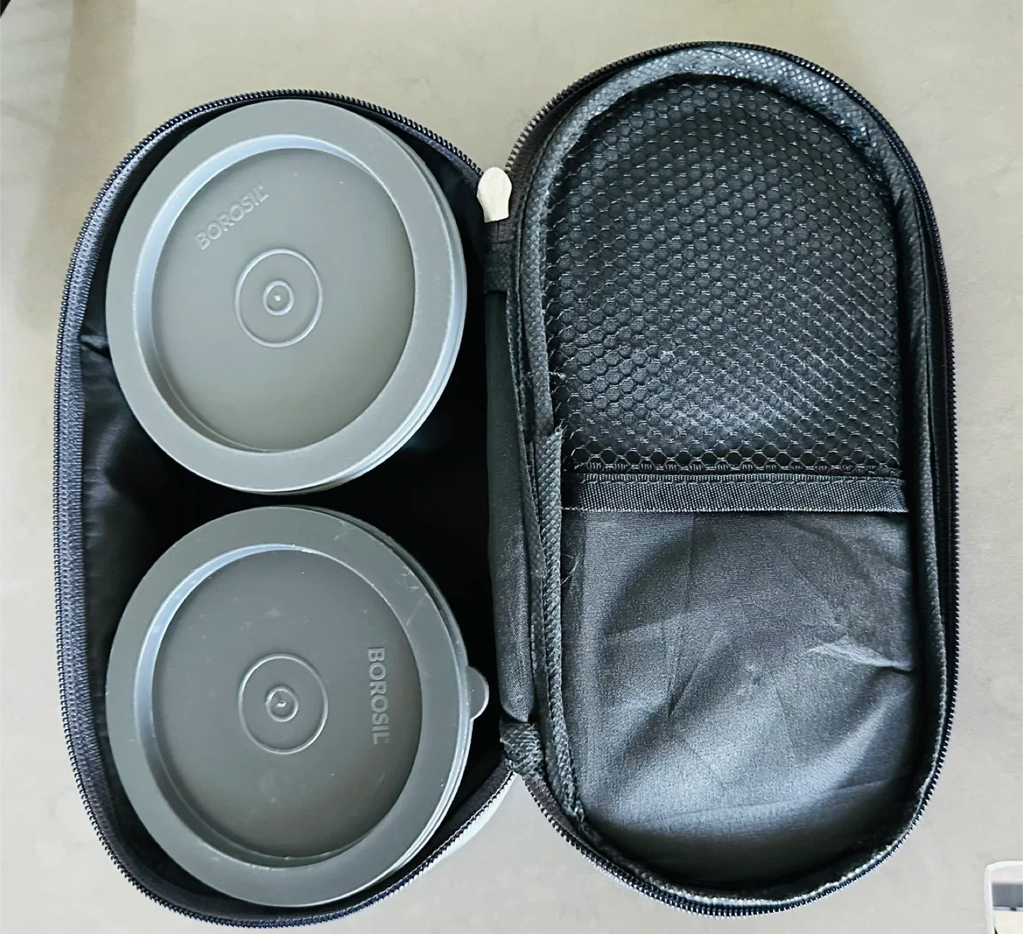 Borosil Stainless Steel Lunch Box Set with bag image indicator(2)