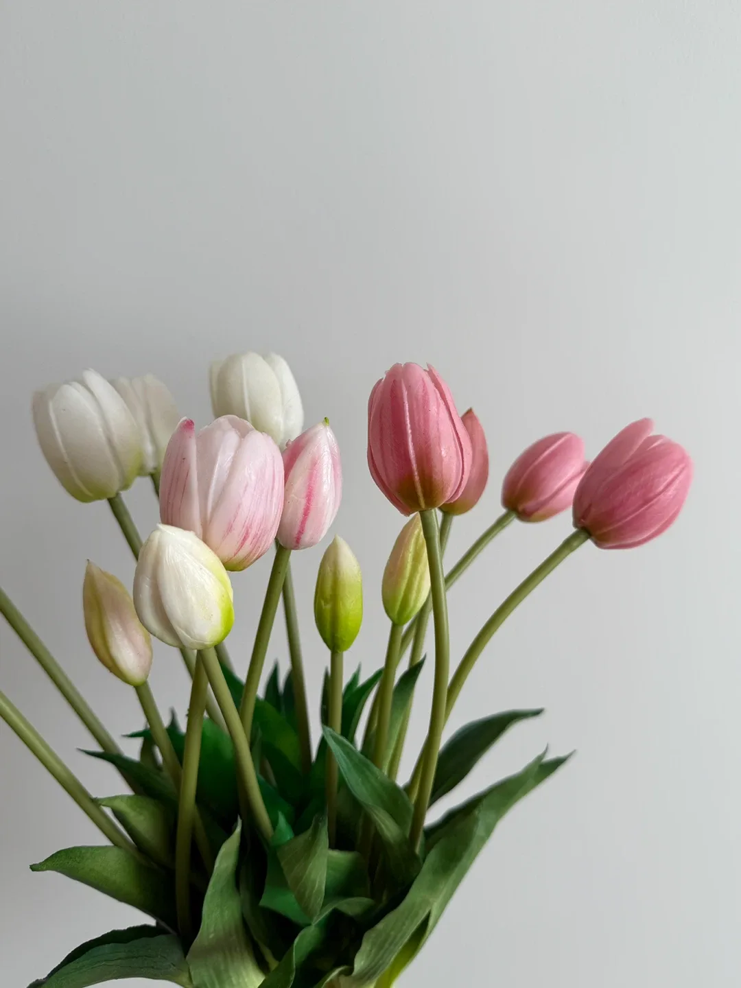 Artificial Tulip Flower Bouquet - Pink & White image indicator(2)