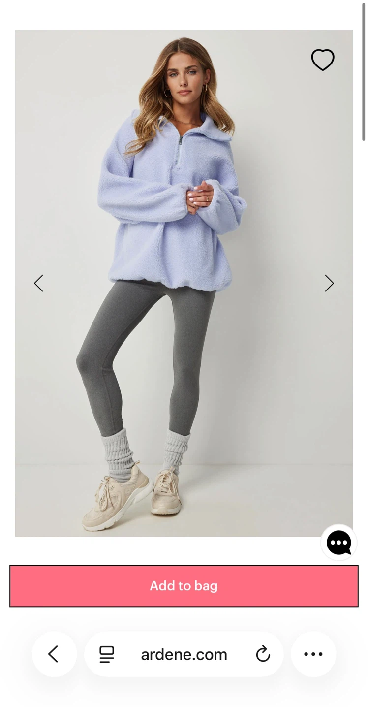 Oversized Sherpa Half Zip Sweatshirt