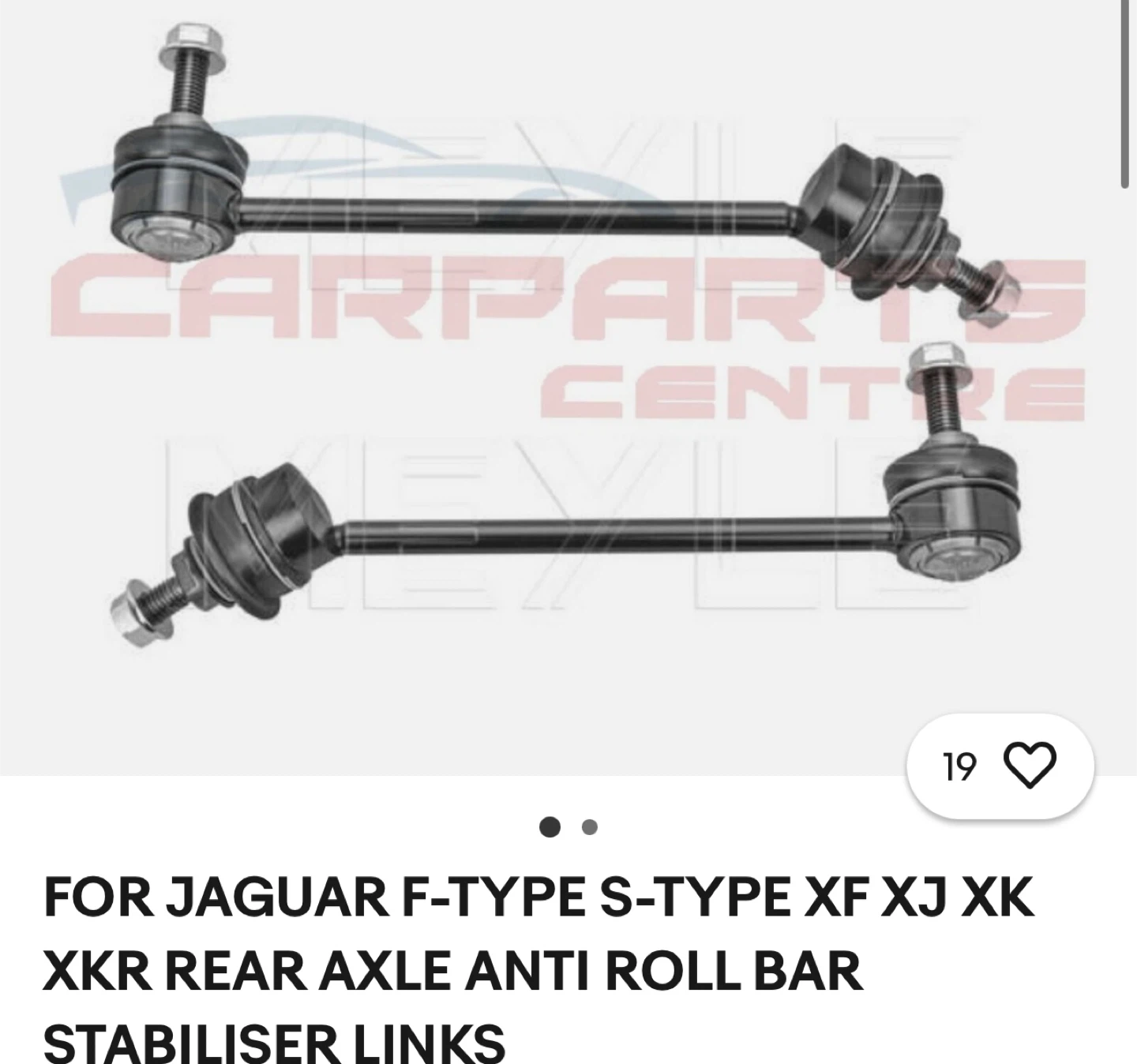 Jaguar Rear Axle Anti Roll Bar Stabiliser Links