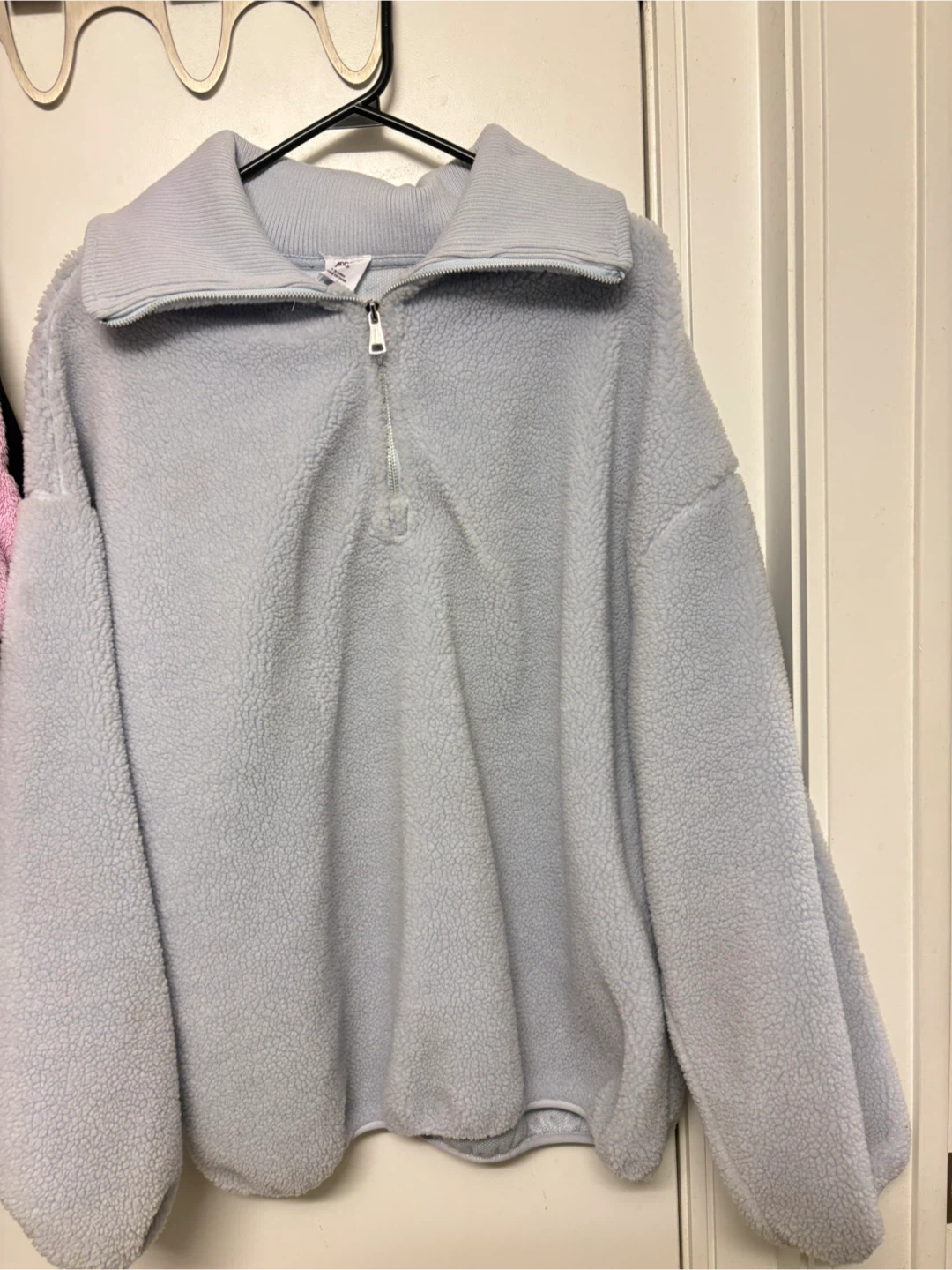 Oversized Sherpa Half Zip Sweatshirt - photo 4