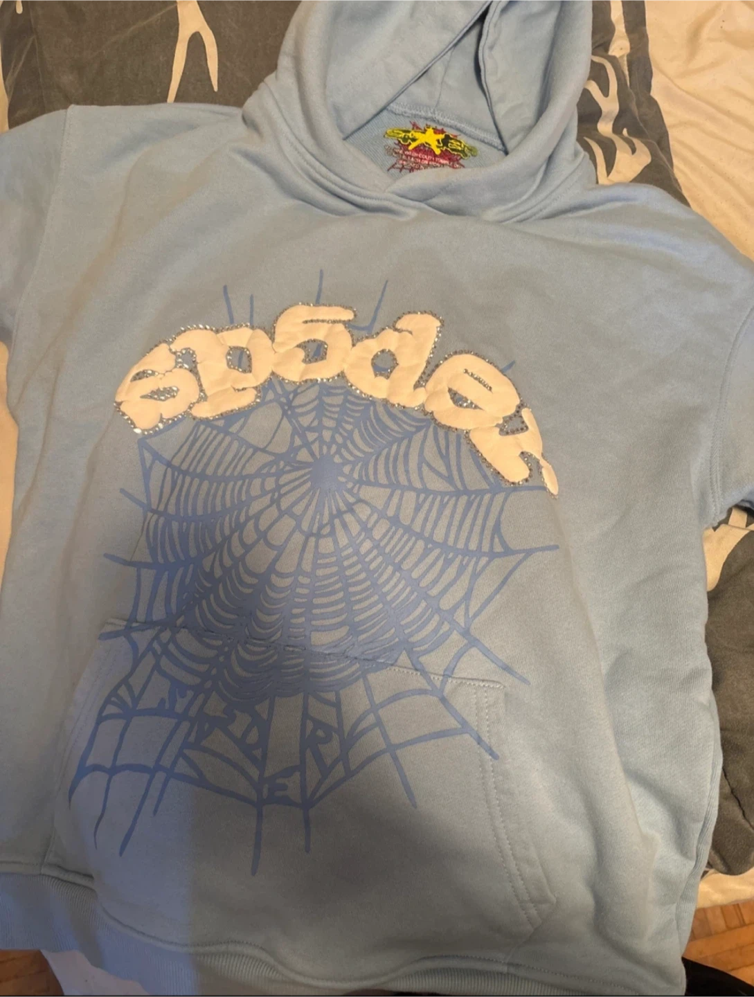 Sp5der Blue Hoodie