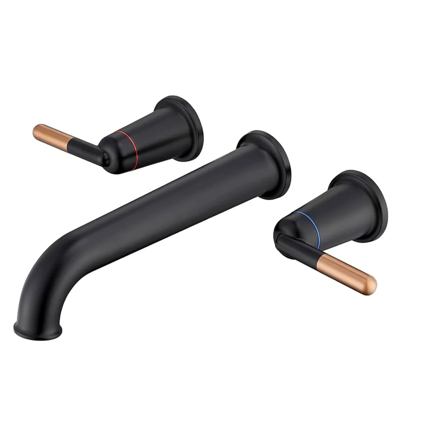 Wall Mount Tub Faucet - Matte Black/Brass image indicator(4)