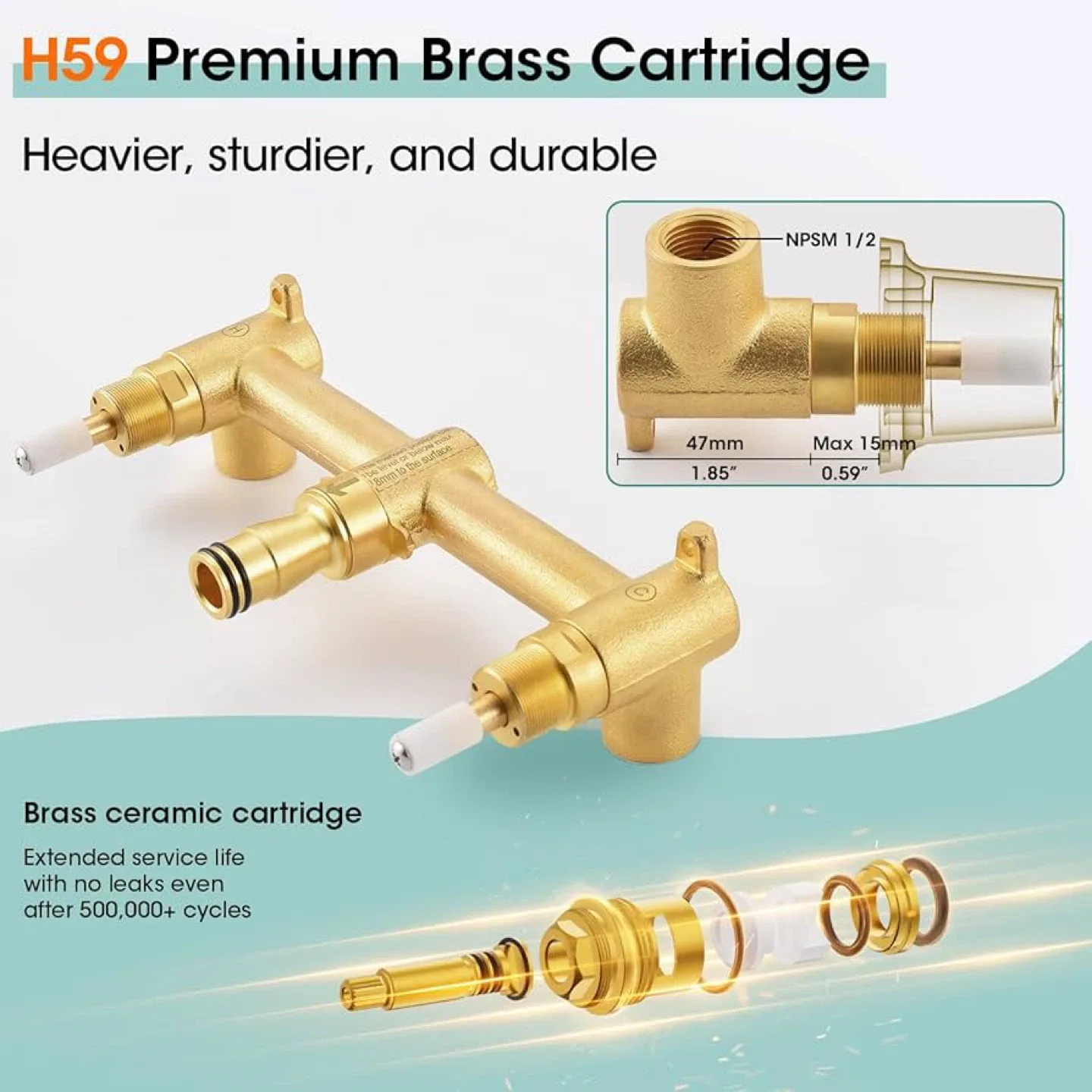 Wall Mount Tub Faucet - Matte Black/Brass image indicator(3)