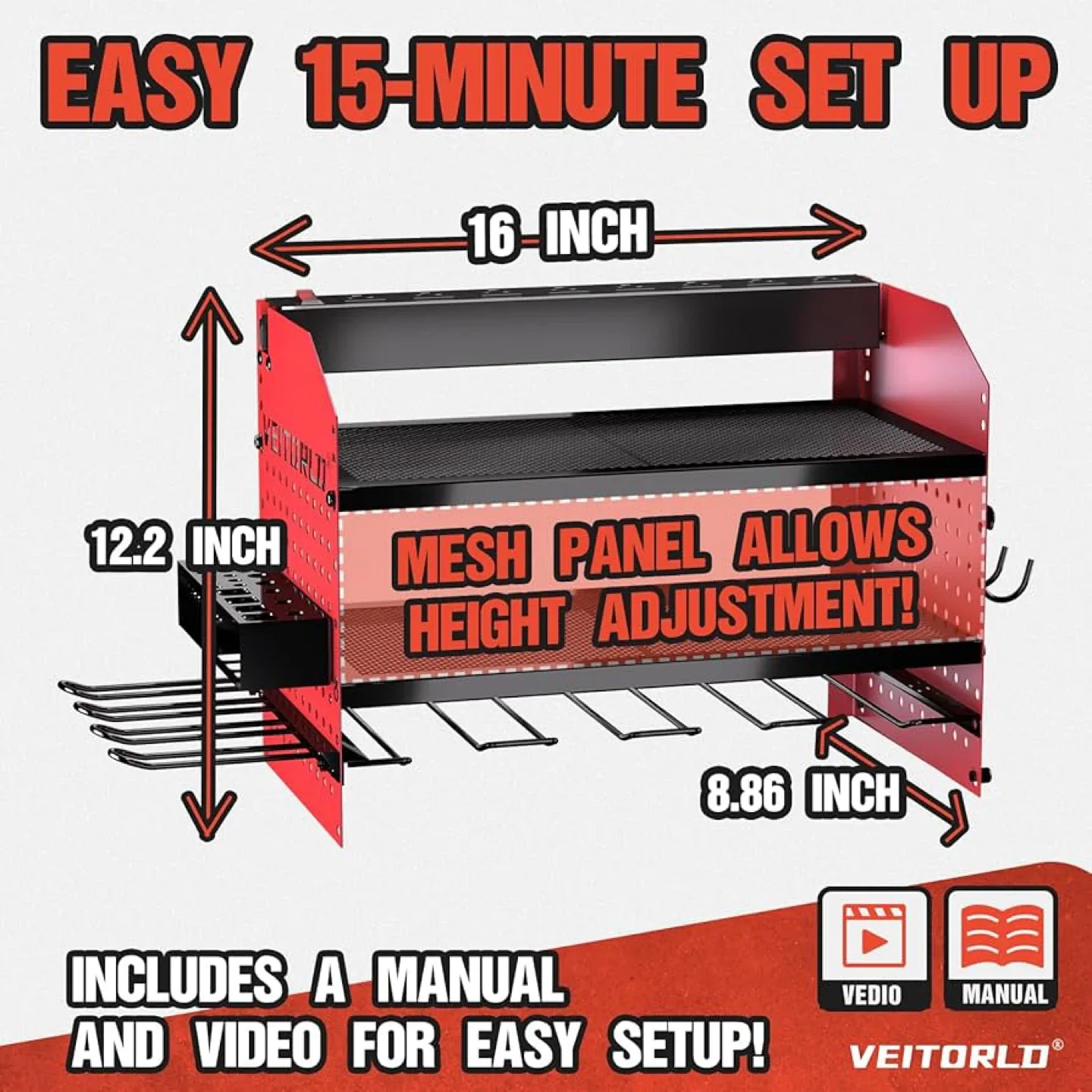 Veitorld Power Tool Organizer - MZY-860 image indicator(4)