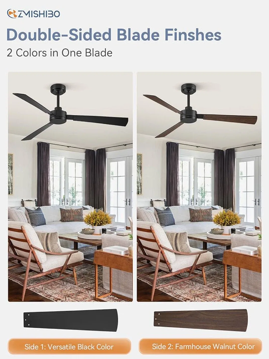 ZMISHIBO 52 Inch Ceiling Fan image indicator(4)