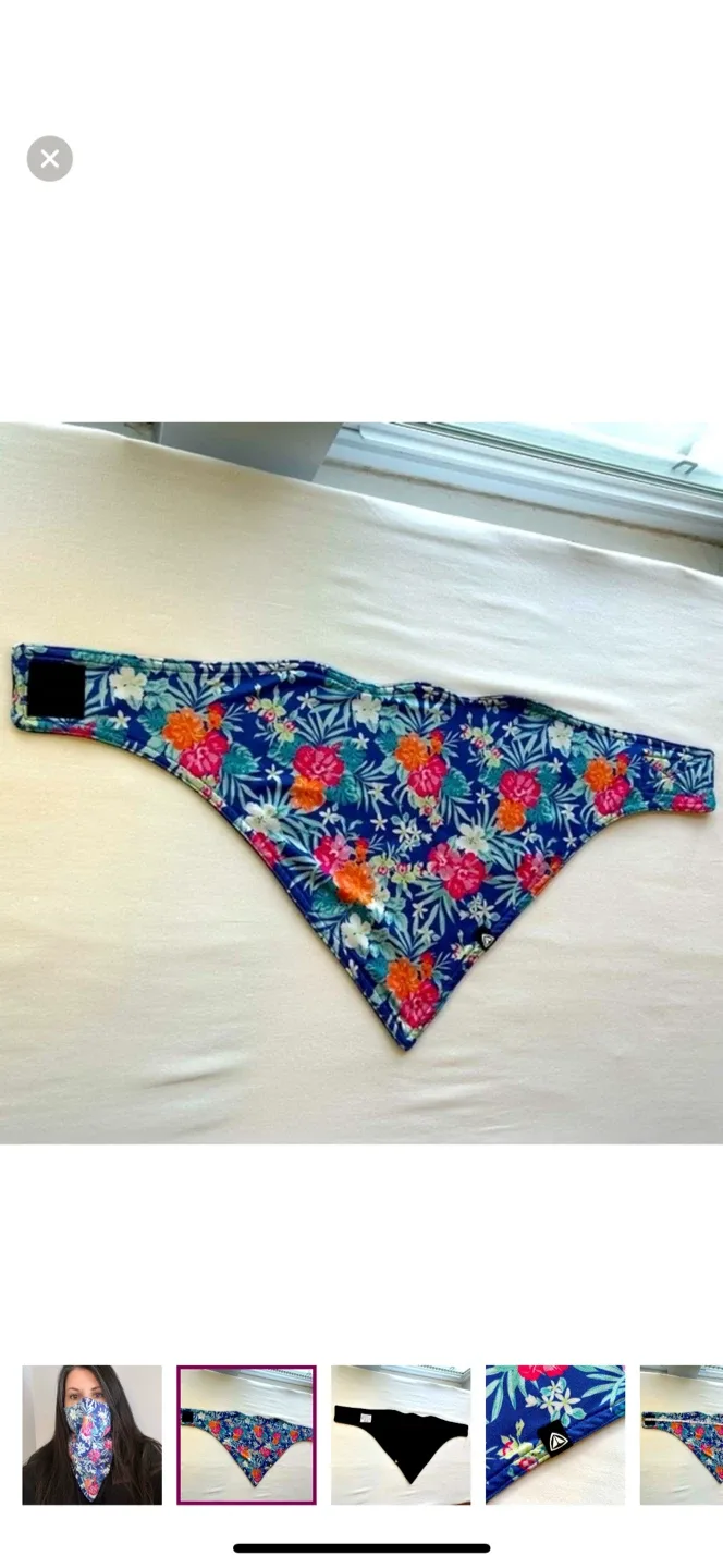 Firefly Floral Fleece Lined Face Mask Scarf image indicator(2)