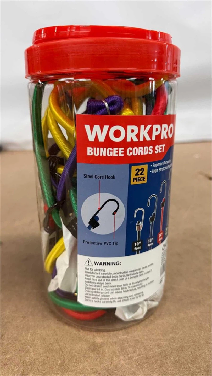 WORKPRO 22-Piece Bungee Cords Set - NEW