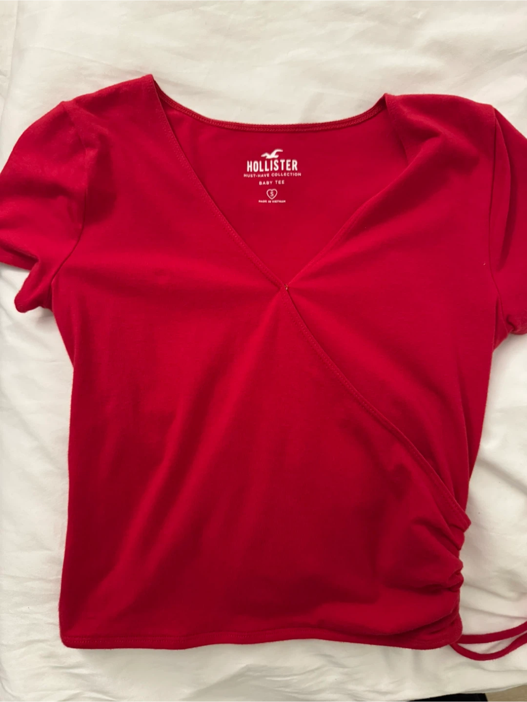 Hollister Red Baby Tee - Size S