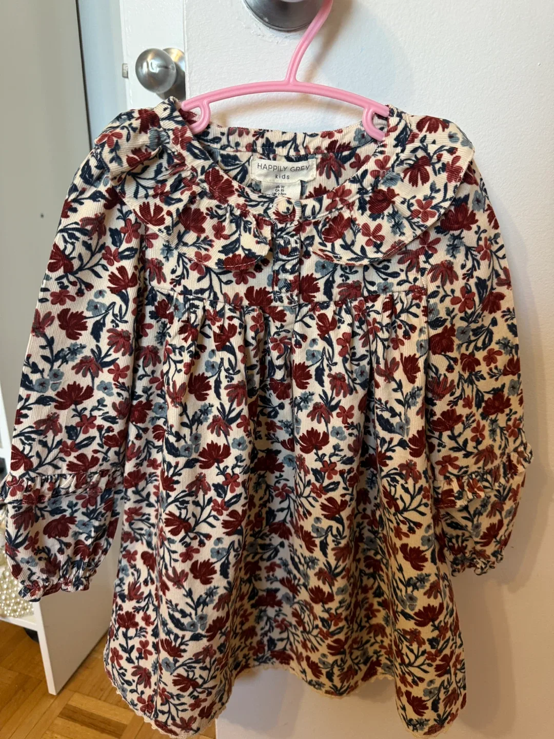 Happily Grey Kids Floral Dress - Size 3T thumbnail