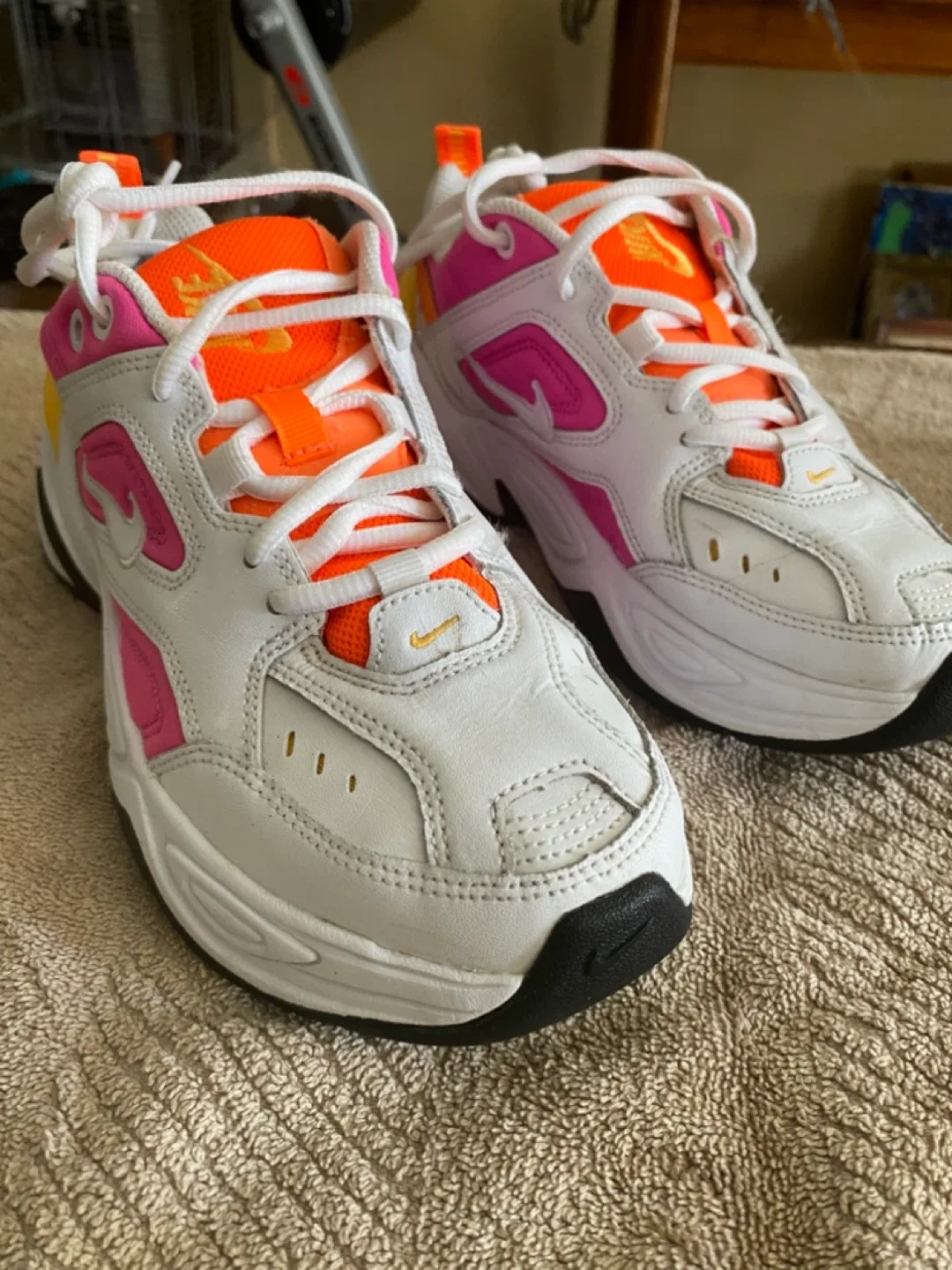 Nike M2K Tekno White/Pink/Orange Sneakers image indicator(5)