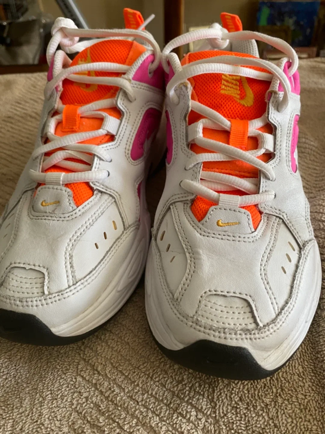 Nike M2K Tekno White/Pink/Orange Sneakers image indicator(6)