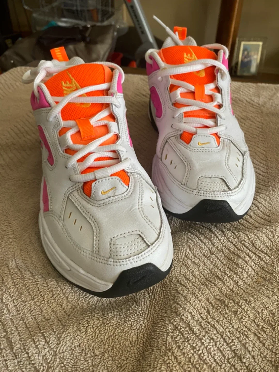 Nike M2K Tekno White/Pink/Orange Sneakers image indicator(7)