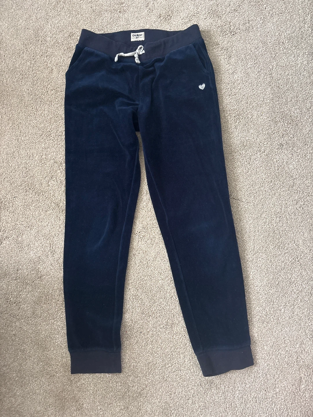 OshKosh B'gosh Navy Blue Velour Pants - photo 2