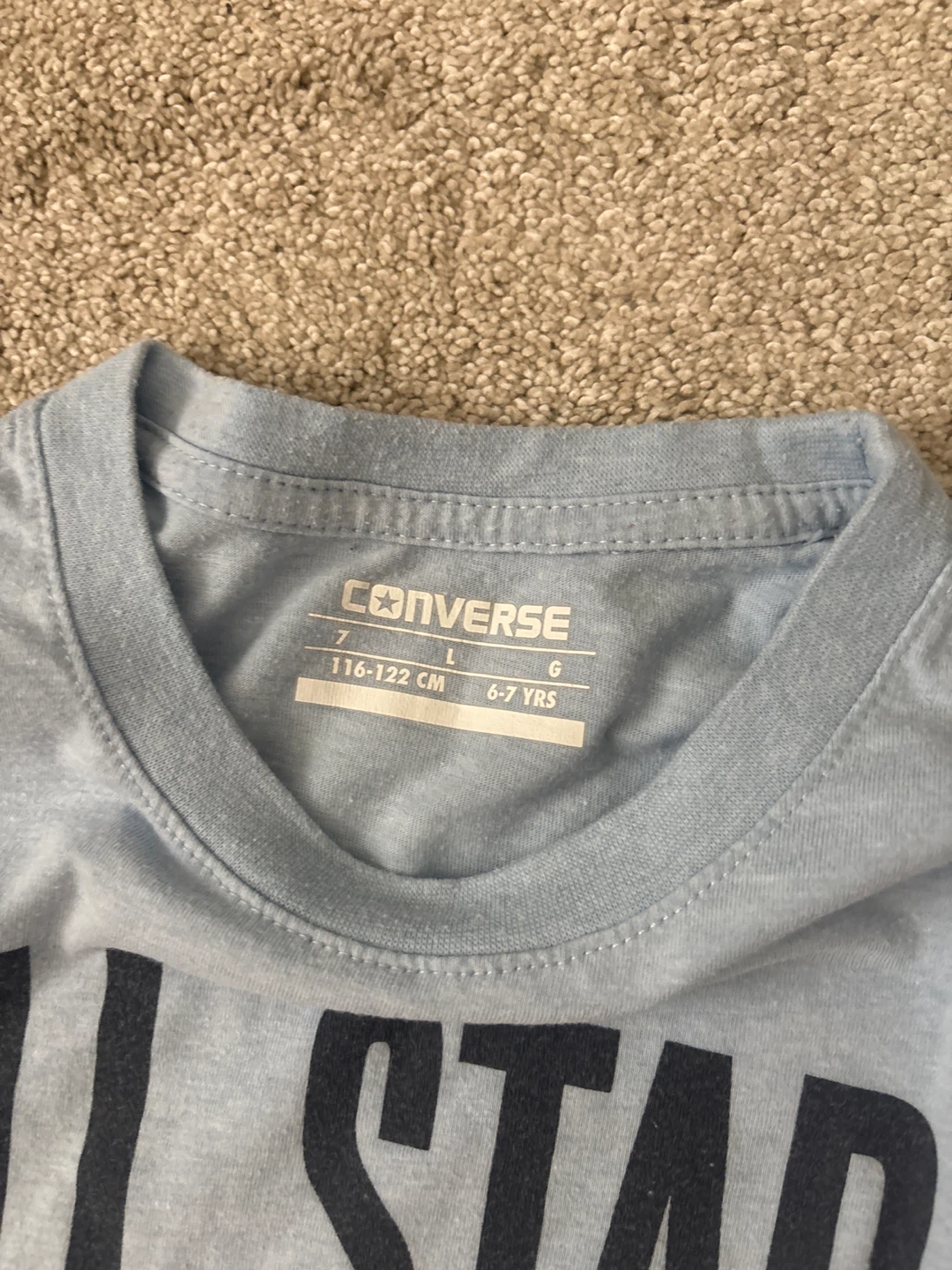 Converse All Star sky blue Kids T-Shirt, Size 6-7 Years - photo 3
