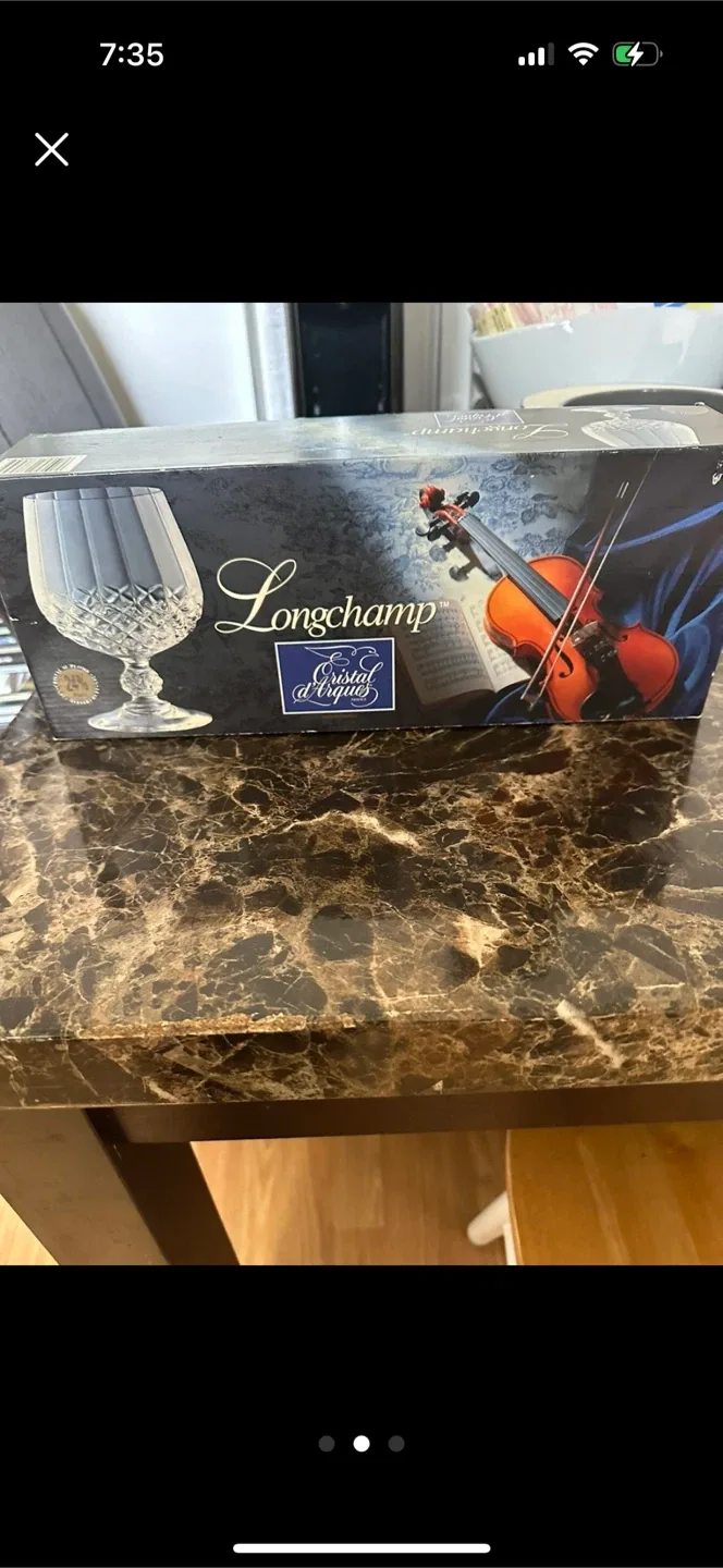 Longchamp Cristal d'Arques Wine & Whiskey Stemware Set of 4 image indicator(4)