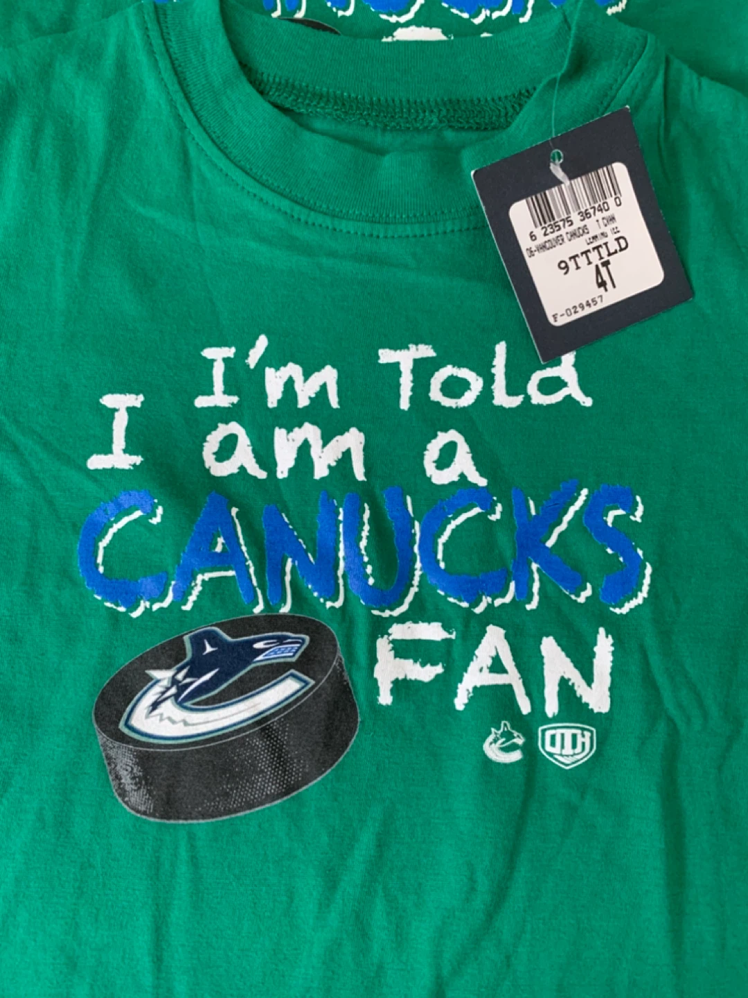 New Squirt Squad Canucks Toddler Tee - Size 3T and 4T - photo 3