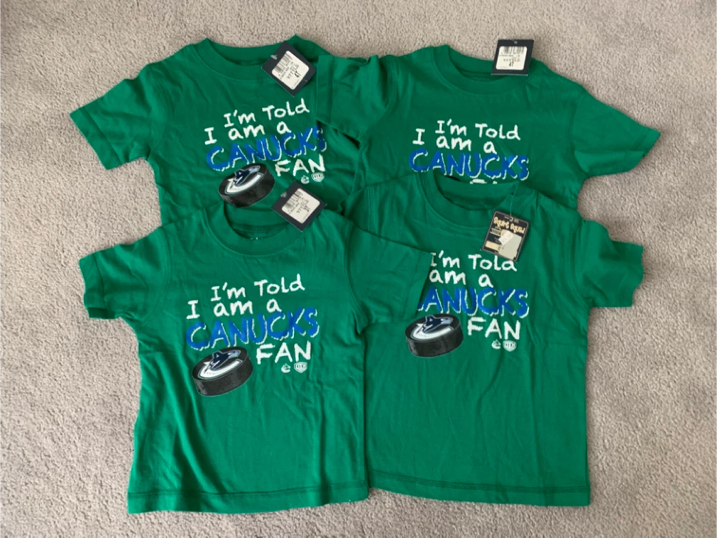 New Squirt Squad Canucks Toddler Tee - Size 3T and 4T
