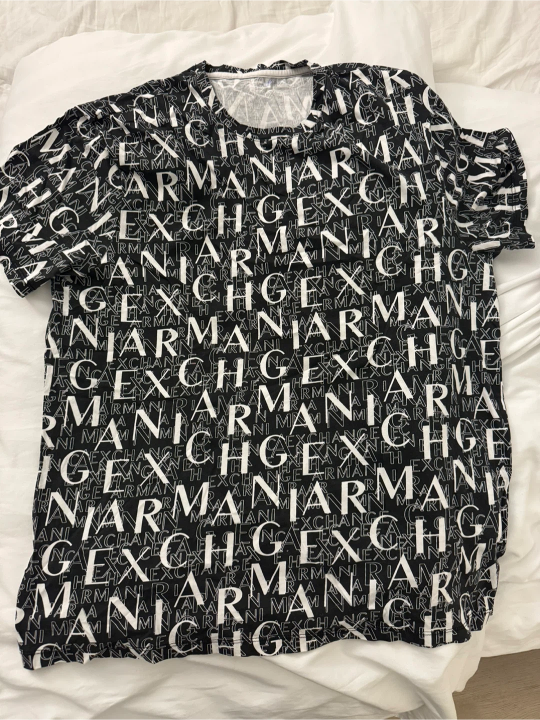 Armani Exchange T-Shirt - Black & White Print