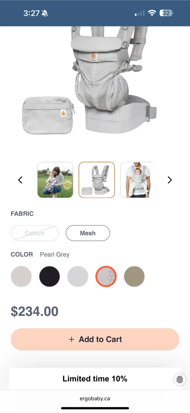 Ergobaby Omni Classic Pearl Grey Carrier image indicator(2)