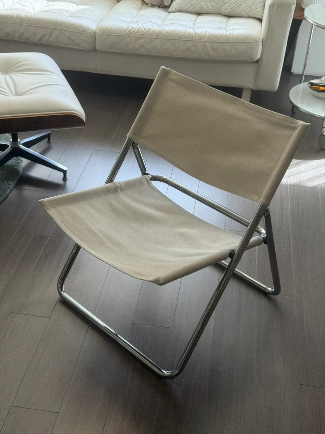 IKEA Beige Folding Chair image indicator(2)