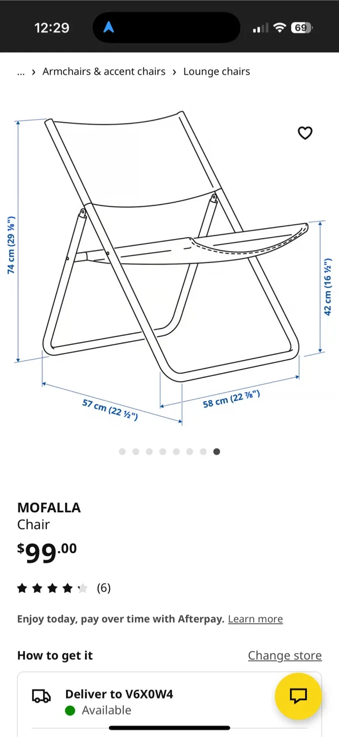 IKEA Beige Folding Chair image indicator(7)