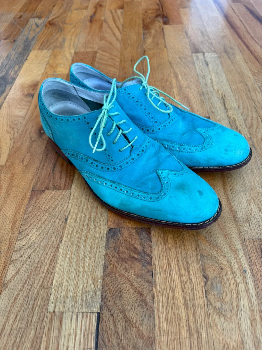 Cole Haan x Nike Air Aqua Blue Wingtip Dress Shoes image indicator(2)