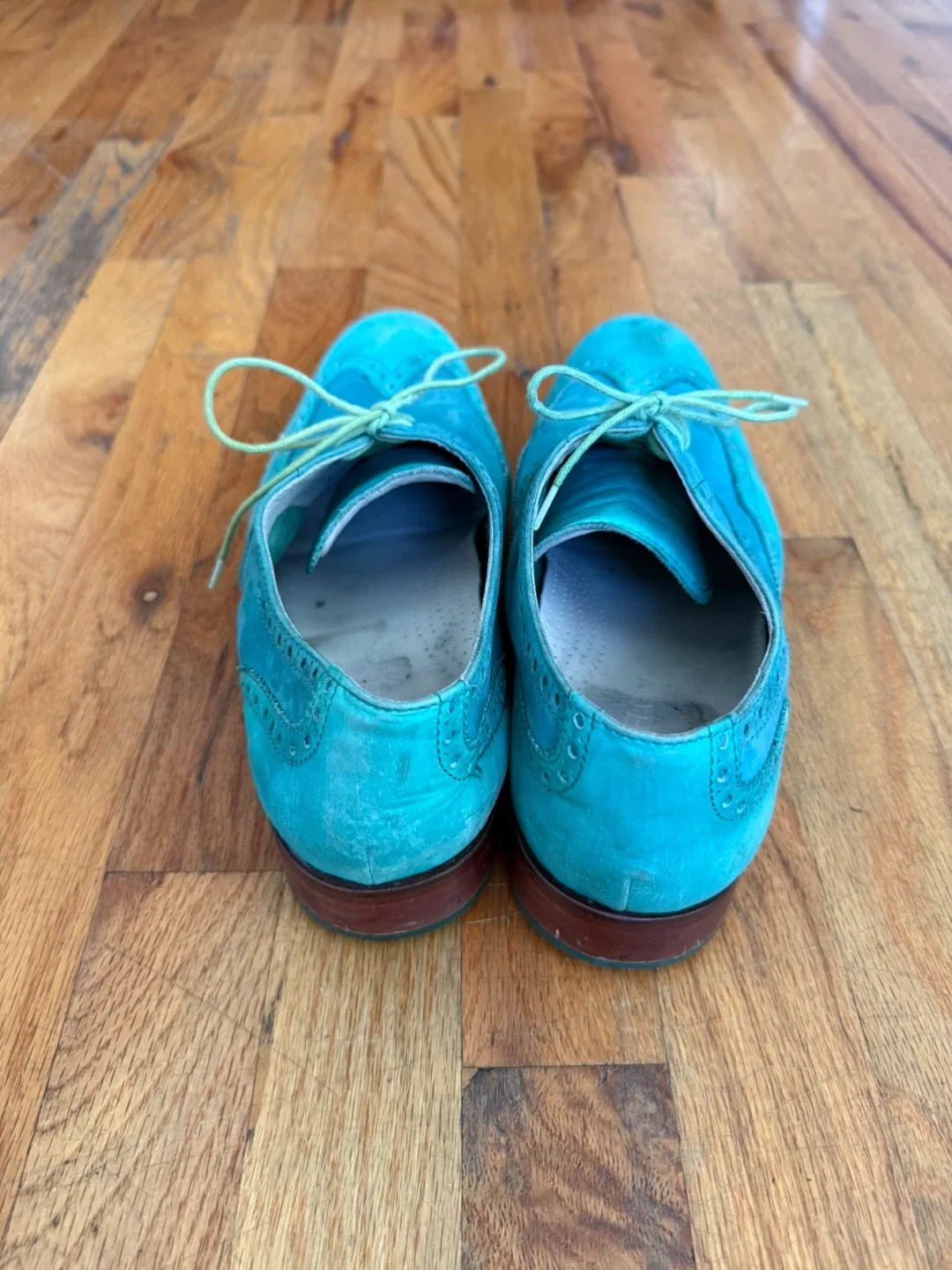 Cole Haan x Nike Air Aqua Blue Wingtip Dress Shoes image indicator(4)