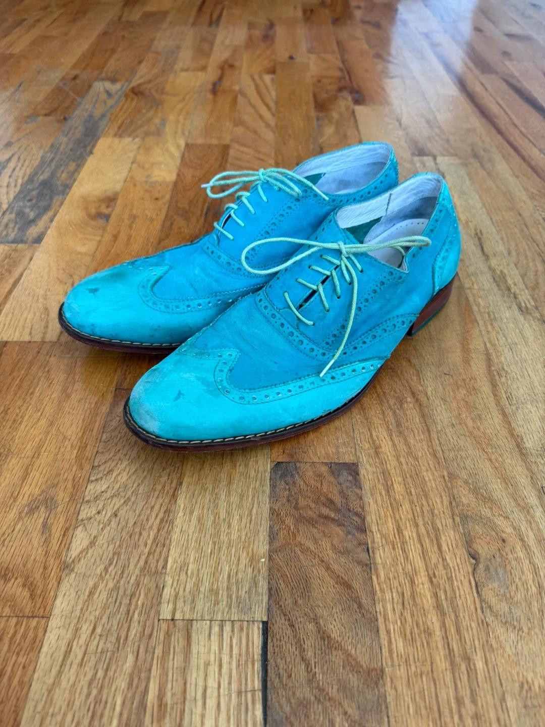 Cole Haan x Nike Air Aqua Blue Wingtip Dress Shoes image indicator(3)