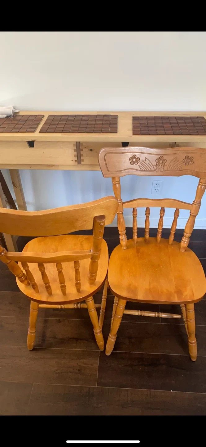 Wooden Dining Chairs 🥕 Set of Two image indicator(4)