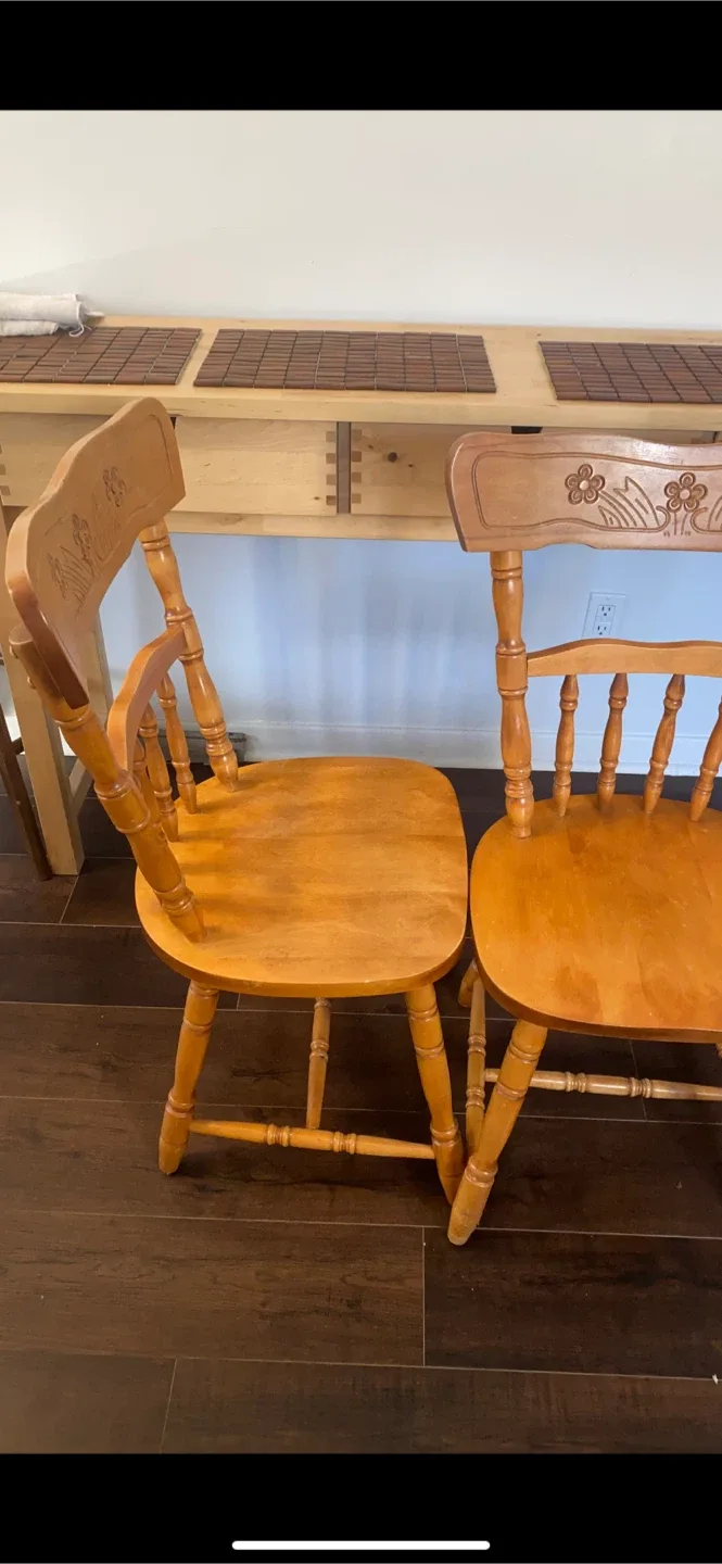 Wooden Dining Chairs 🥕 Set of Two image indicator(3)