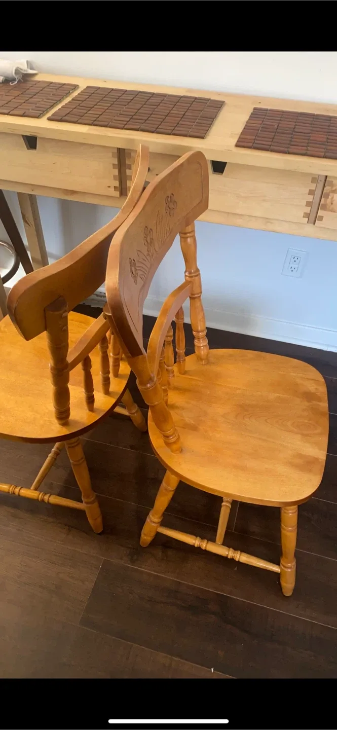 Wooden Dining Chairs 🥕 Set of Two image indicator(2)