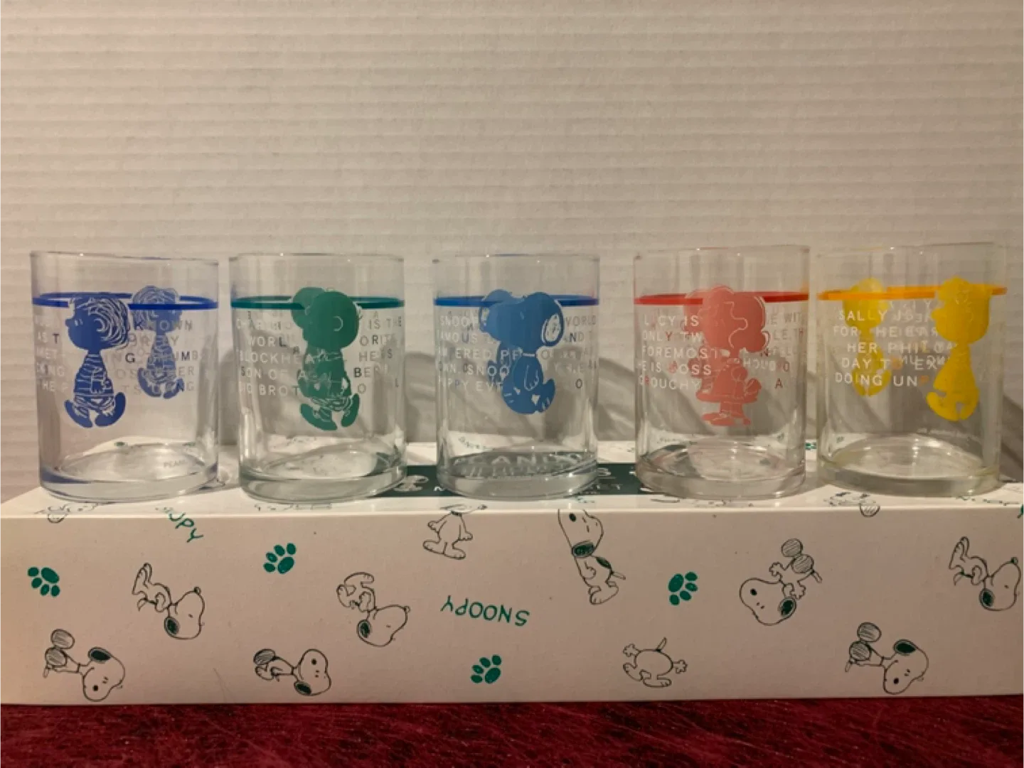 Peanuts Silhouette Free Cup Glass Set - New in Box! image indicator(7)