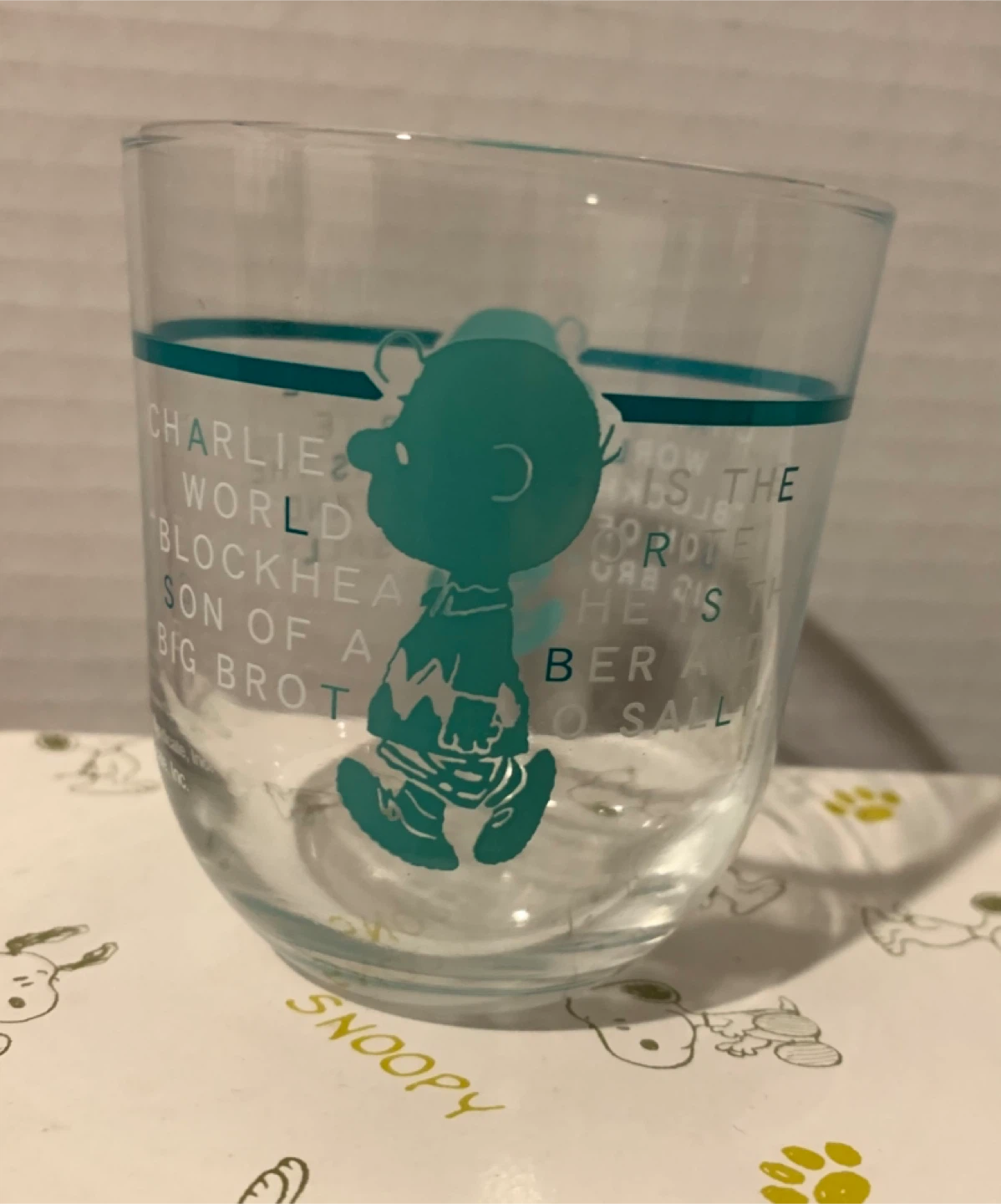 Peanuts Silhouette Free Cup Glass Set - New in Box! - photo 4