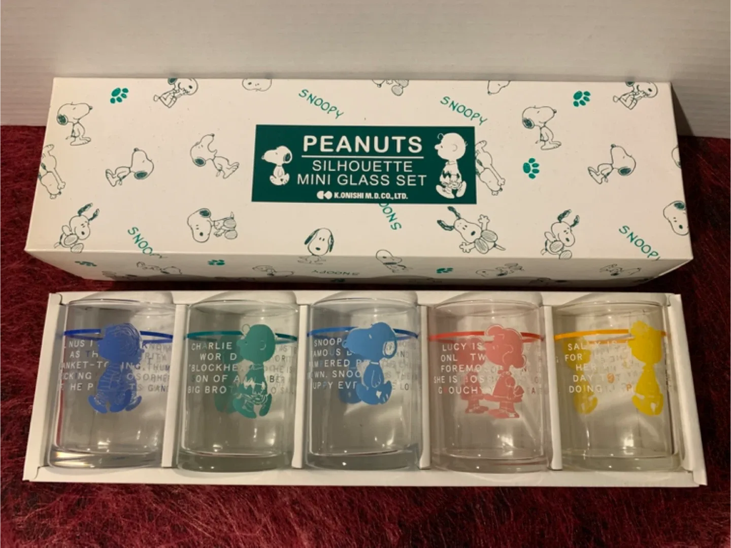 Peanuts Silhouette Free Cup Glass Set - New in Box! image indicator(6)