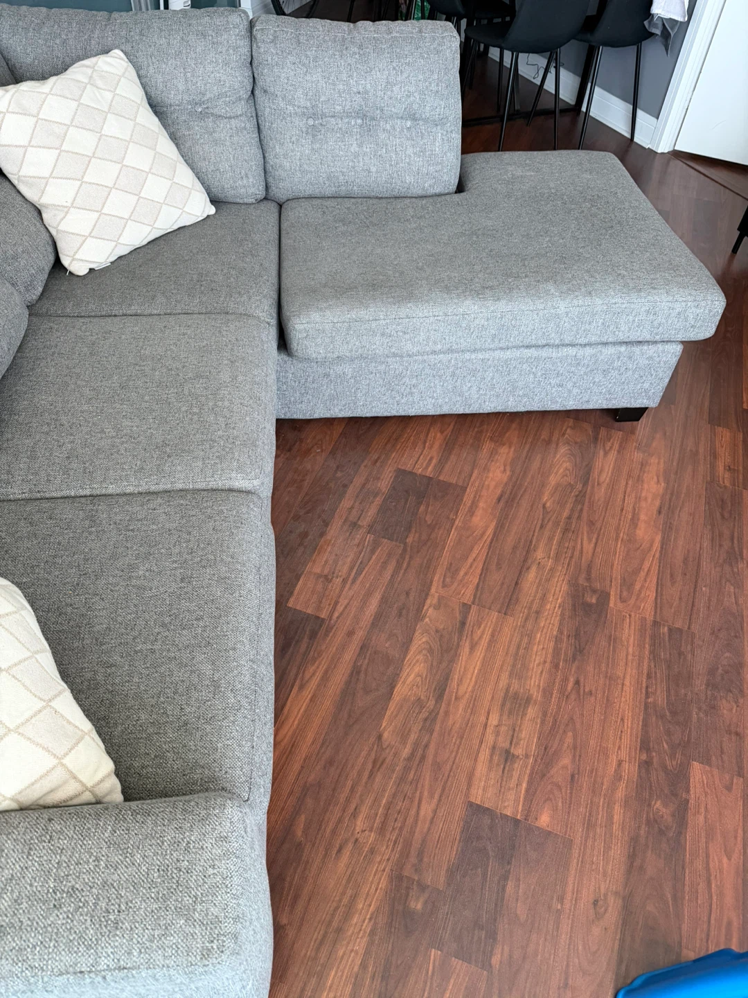 Grey Sectional Sofa with Chaise - photo 3