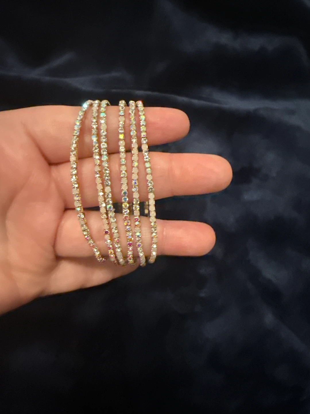 Set of sparkly bracelets
