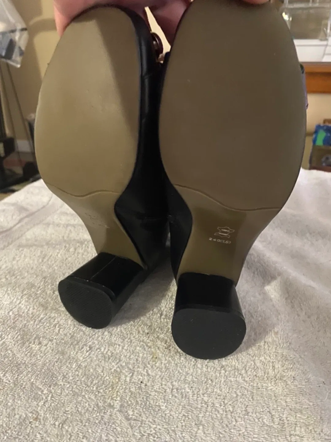 Black Leather Ankle Boots - Size 5.5 image indicator(6)