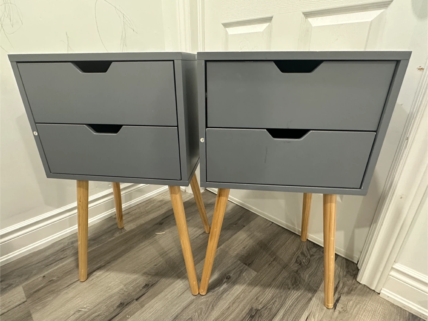 Grey Nightstands - Set of 2