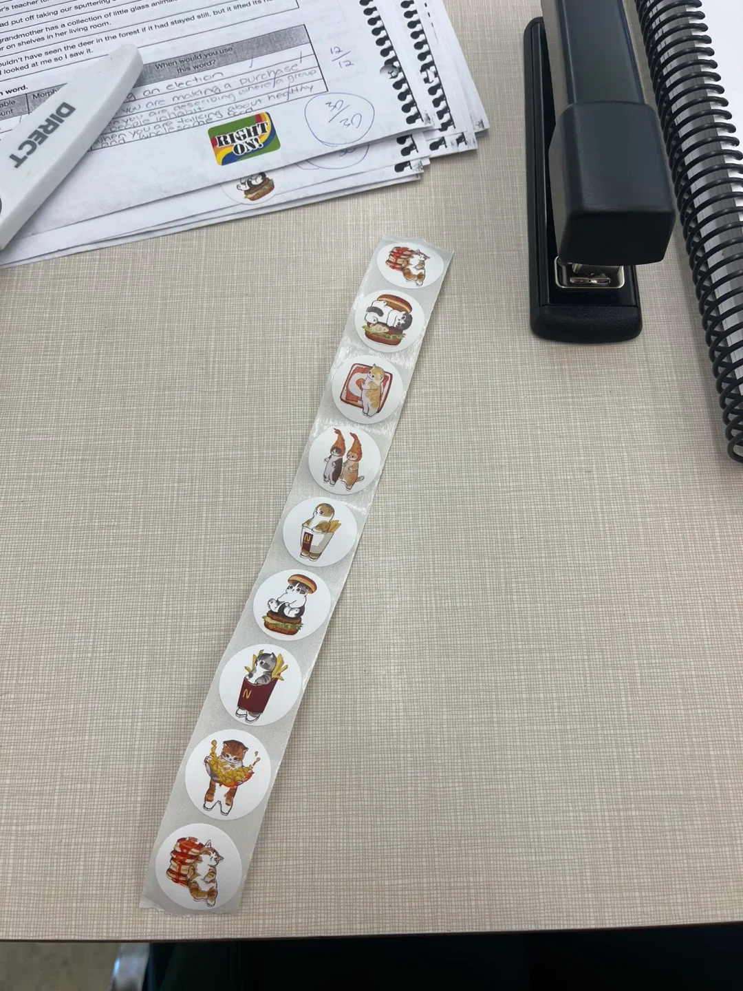 9 Pcs Mofusand Cat Food Stickers thumbnail