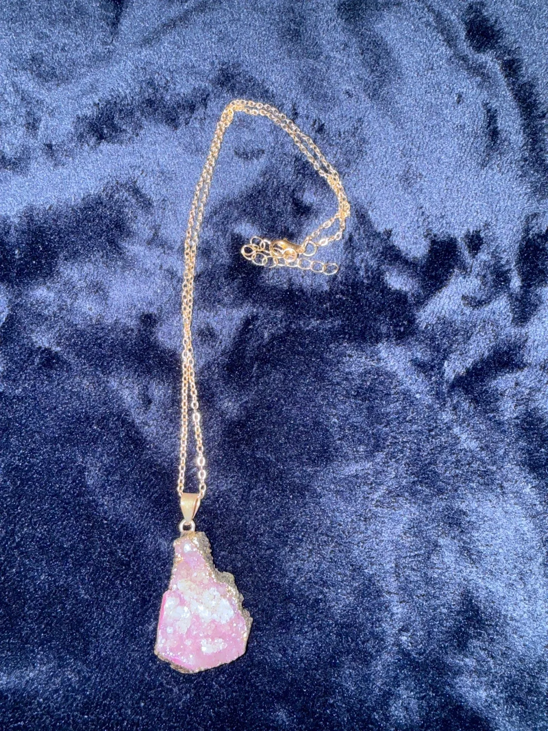 Druzy Crystal Pendant Necklace