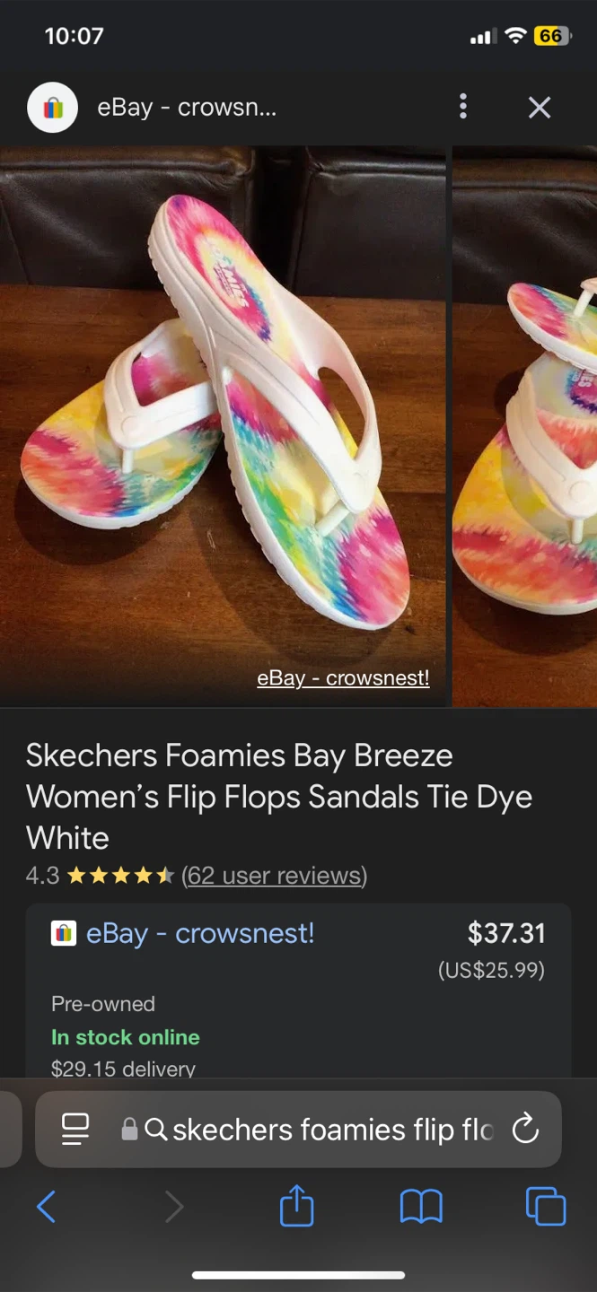 Skechers Foamies Bay Breeze Tie Dye Sandals - Size 6 - photo 2