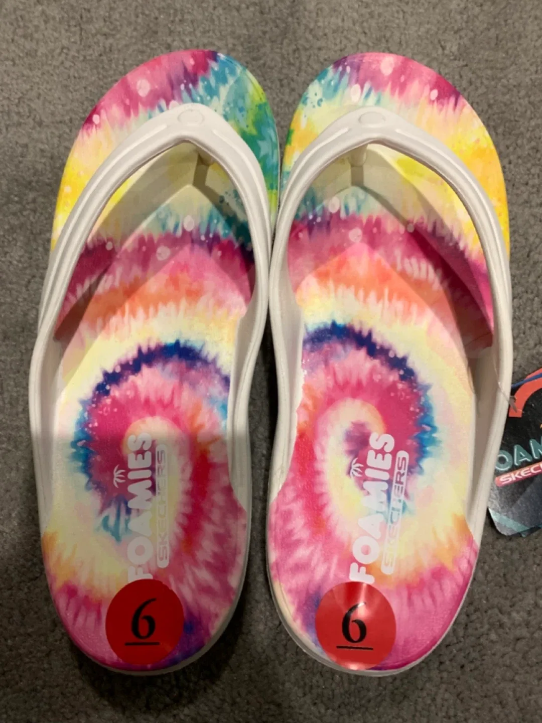 Skechers Foamies Bay Breeze Tie Dye Sandals - Size 6 image indicator(5)