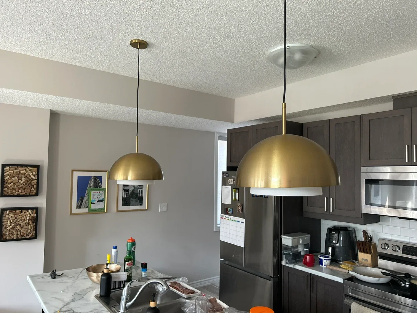Gold Dome Pendant Light image indicator(2)