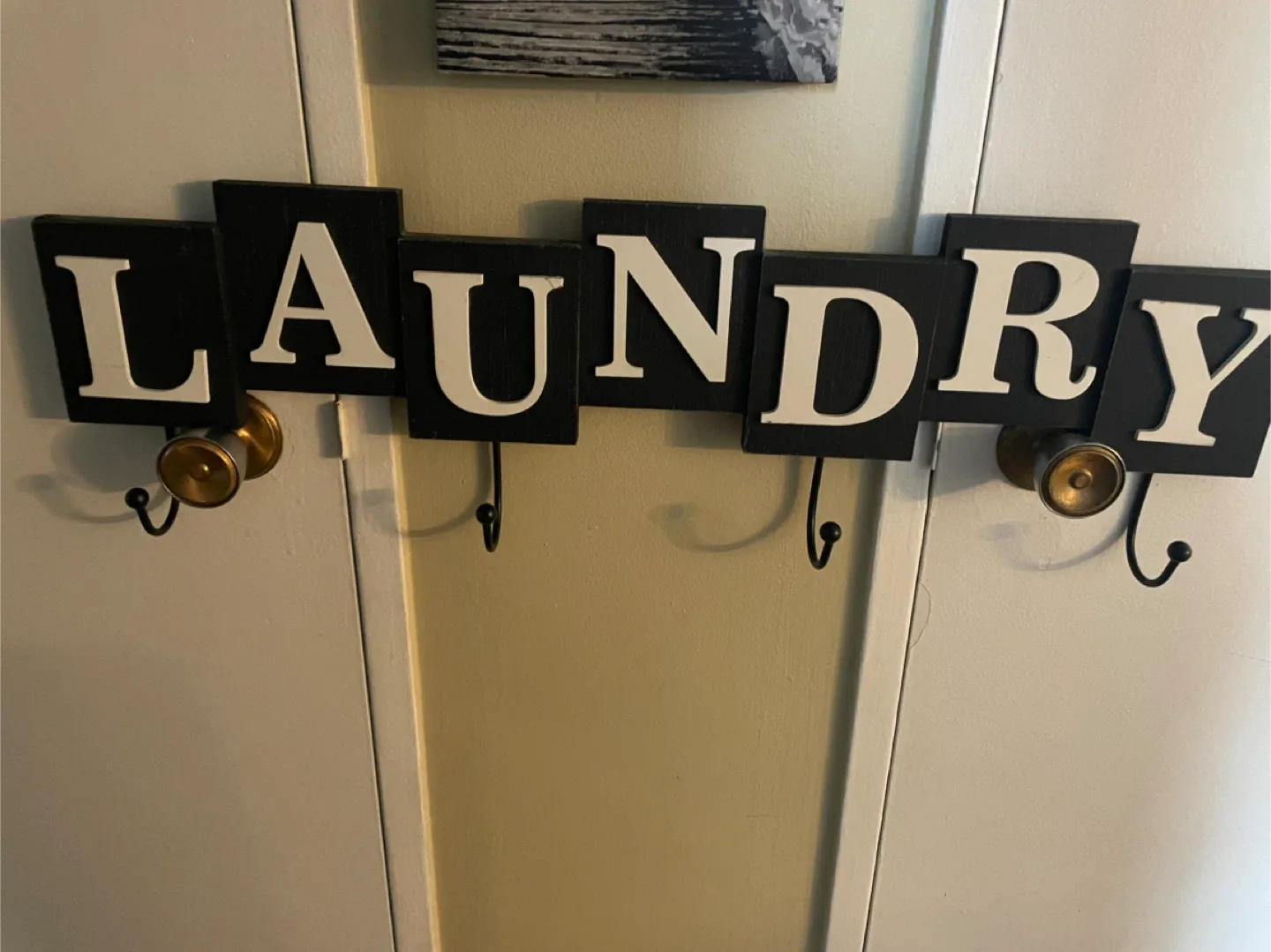 Laundry Wall Decor with Hooks thumbnail