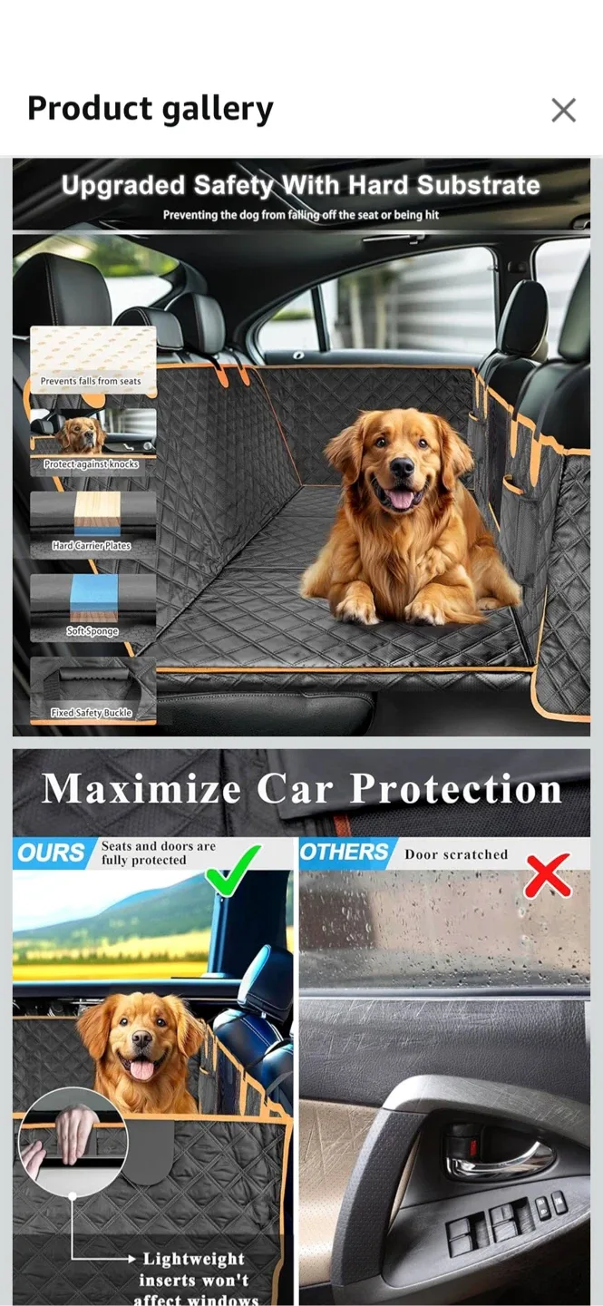 Dog Car Seat Cover for Back Seat - 131"x62" image indicator(5)