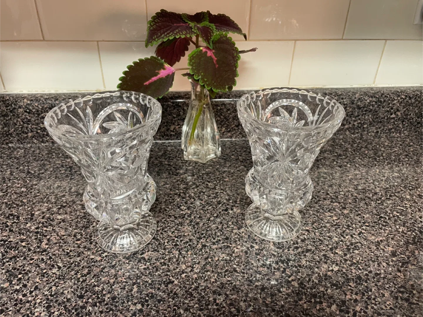 Crystal Glass Vases (Set of 2) thumbnail