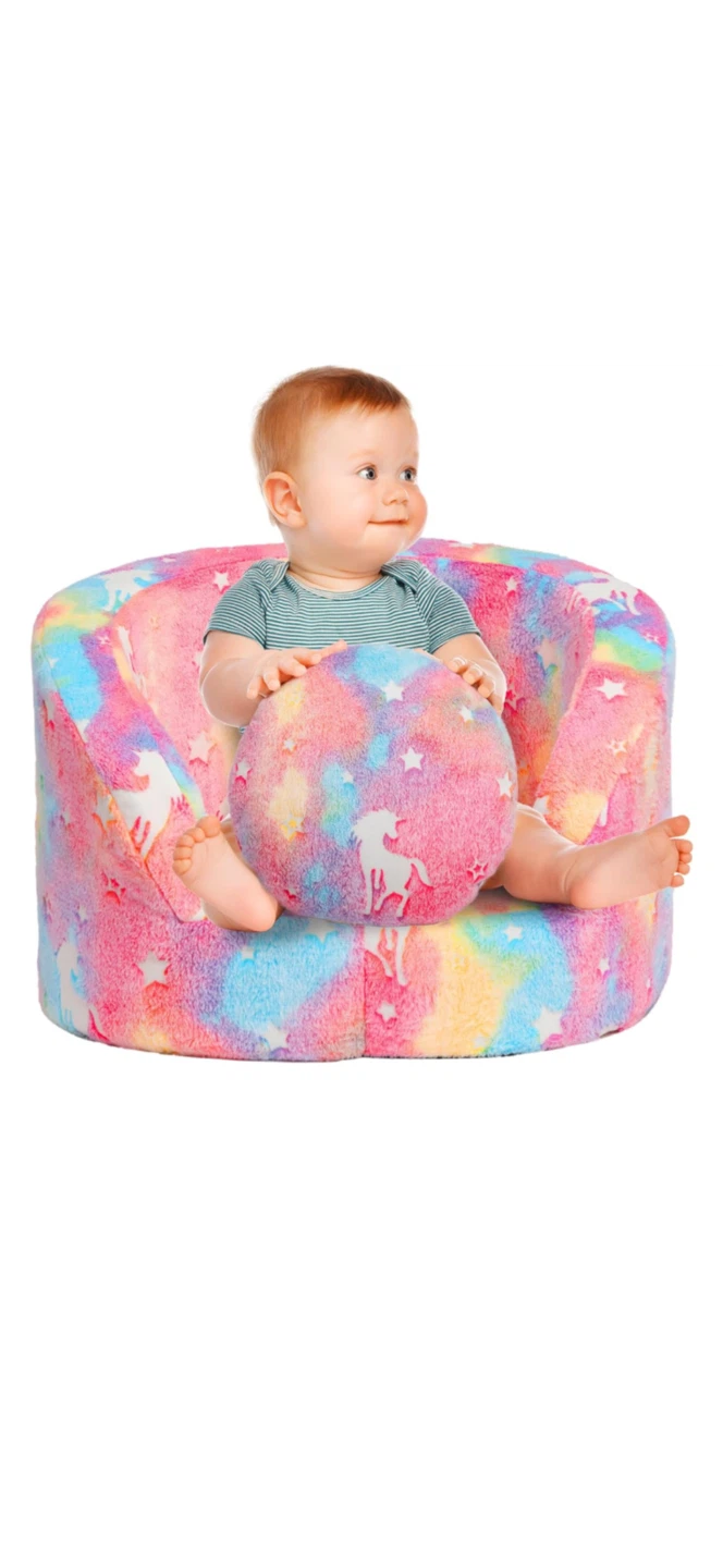 Unicorn Kids Armchair with Pillow