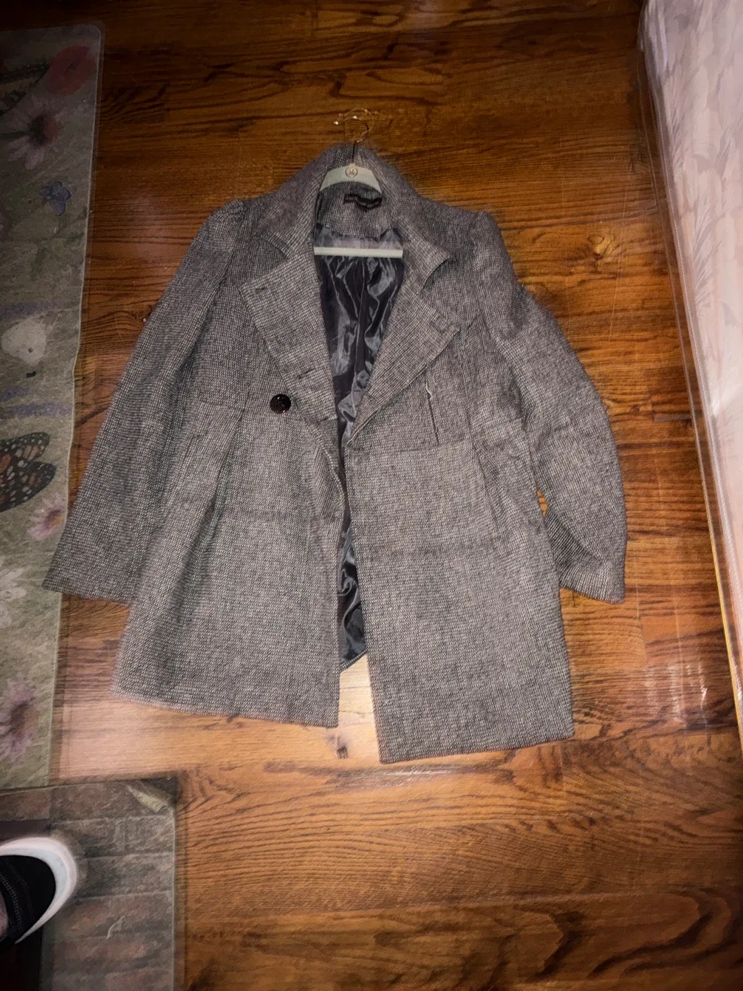 Grey Wool Blend Coat thumbnail